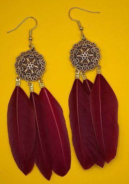 Aretes pluma